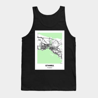 ISTANBUL CITY MAP POSTER Tank Top